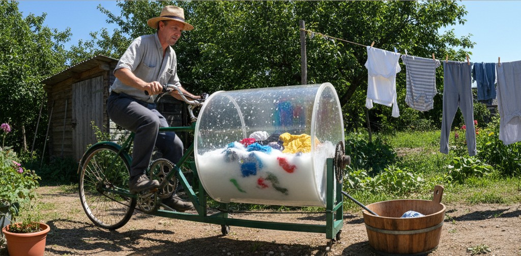 Bicycle Powered Washing Machine