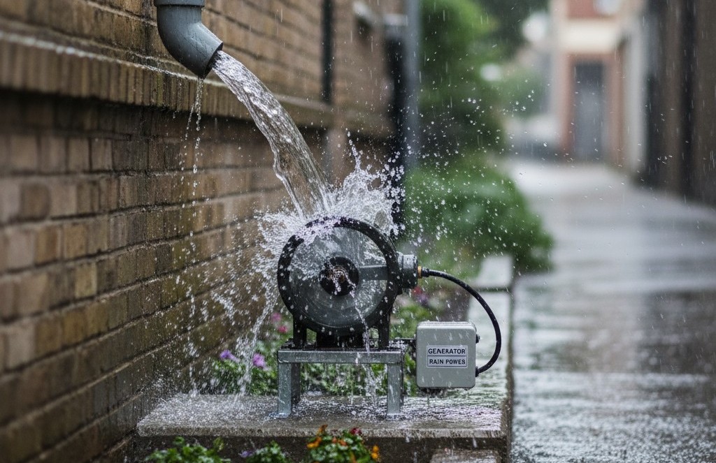 Rainwater-Powered Micro Turbine